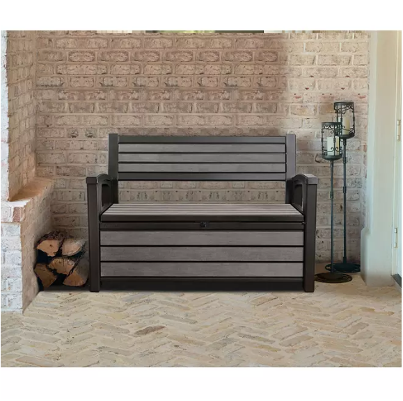 Keter Hudson Plastic Storage Bench Deck Box