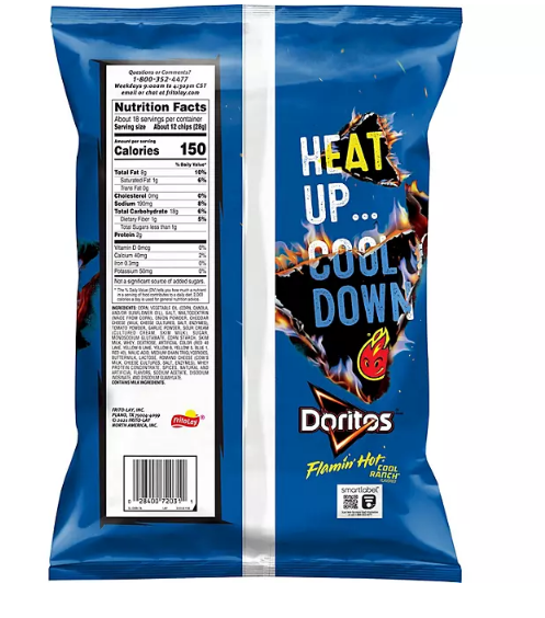 Doritos Tortilla Chips Flamin' Hot Cool Ranch (18.375 oz.)