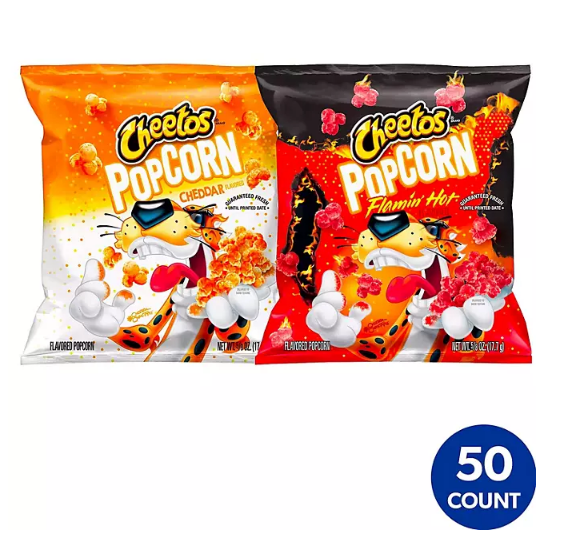 Cheetos Popcorn Variety Pack (0.63 oz., 50 pk.)