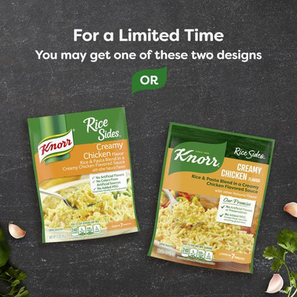 Knorr Rice Sides Creamy Chicken Long Grain Rice and Vermicelli Pasta Blend No Artificial Flavors, No Preservatives, No Added MSG 5.7 oz