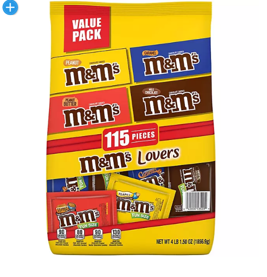 M&M'S Chocolate Candy Assorted Fun Size Bulk Variety Pack (115 ct., 4 lbs)