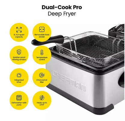 Chefman Dual-Cook Pro Deep Fryer