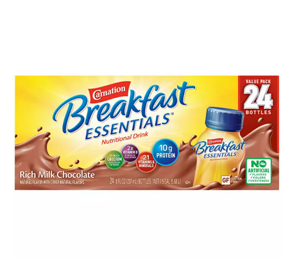 Carnation Breakfast Essentials Ready To Drink, Rich Milk Chocolate (8 oz., 24 pk.)