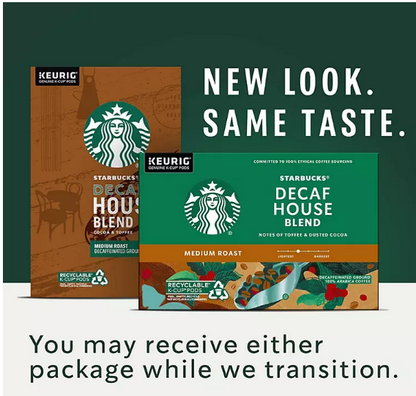 Starbucks Decaf Medium Roast K-Cups, House Blend (72 ct.)