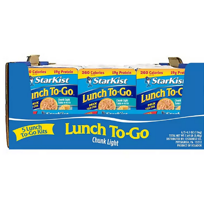 Starkist Chunk Light Tuna In Water Lunch To-Go (5 pk.)