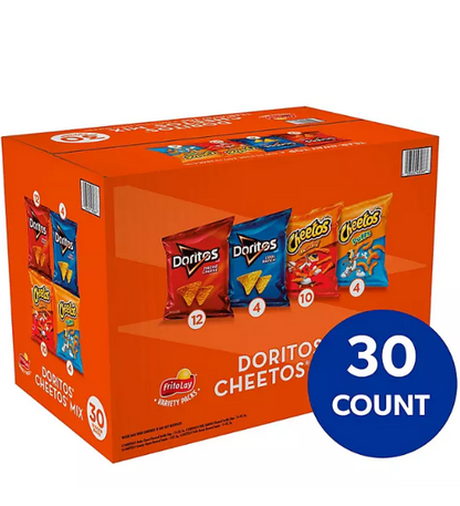 Doritos and Cheetos Mix Snacks Variety Pack (30 pk.)