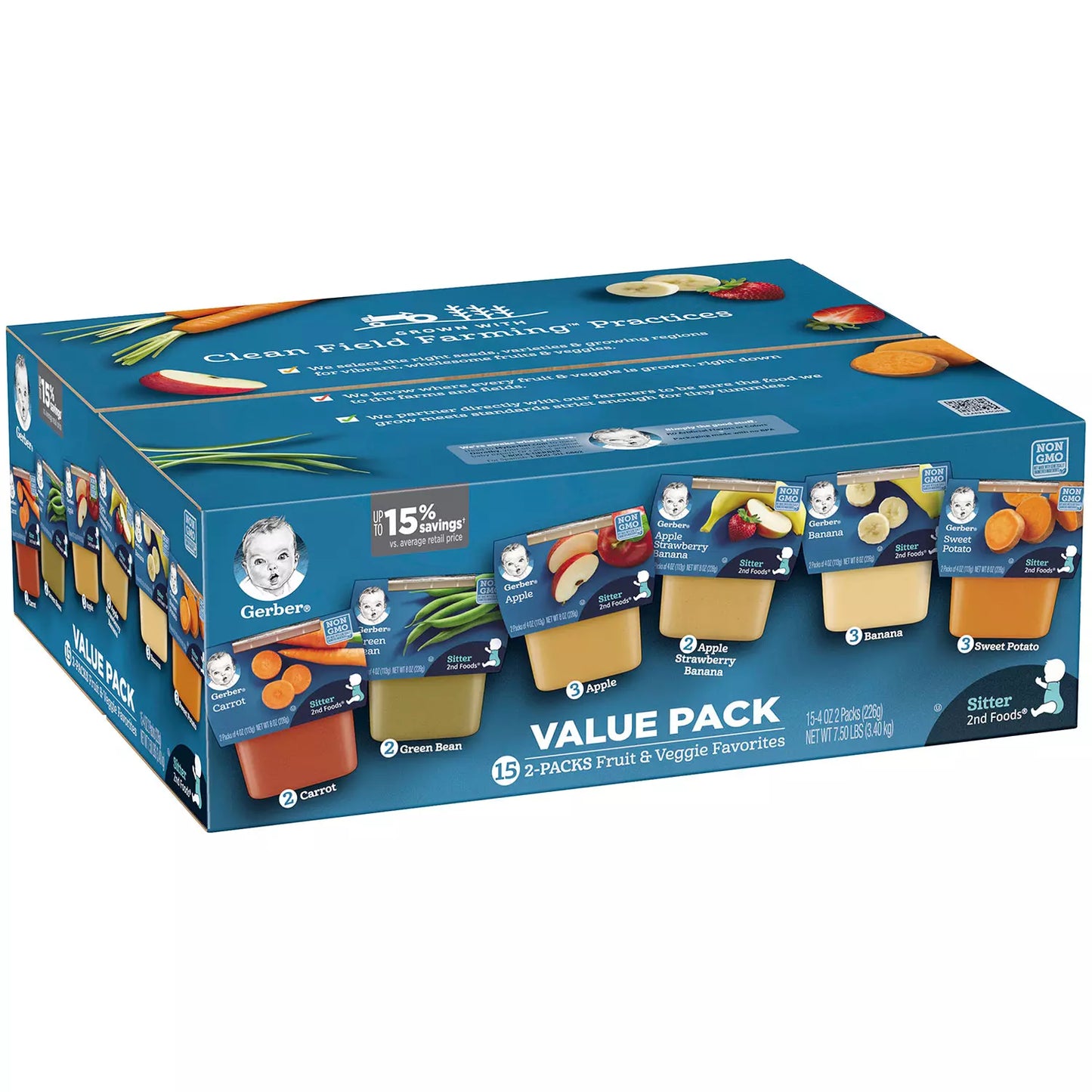 Gerber 2nd Foods Fruit & Veggie Value Pack (4 oz., 30 ct.)