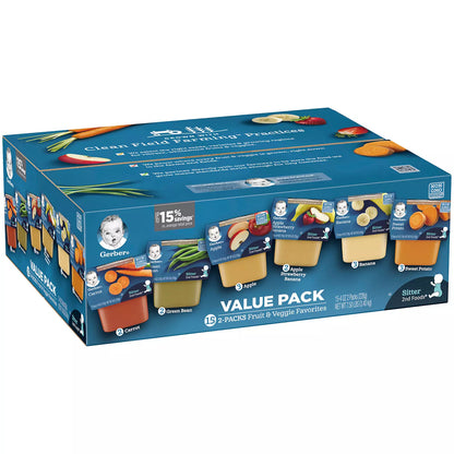 Gerber 2nd Foods Fruit & Veggie Value Pack (4 oz., 30 ct.)