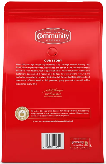 Community Coffee Ground Dark Roast, Signature Blend (46 oz.)