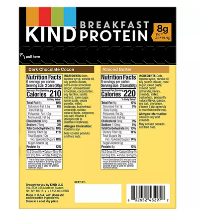 KIND Breakfast Protein Dark Chocolate Cocoa and Almond Butter (12 pk.)