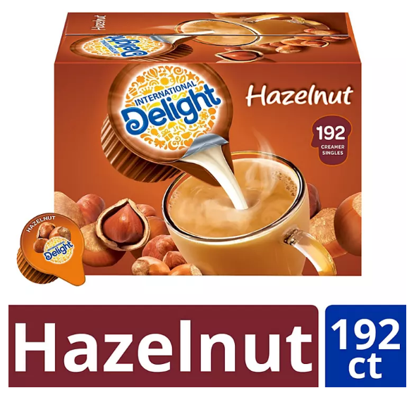 International Delight Hazelnut Coffee Creamer Singles (192 ct.)