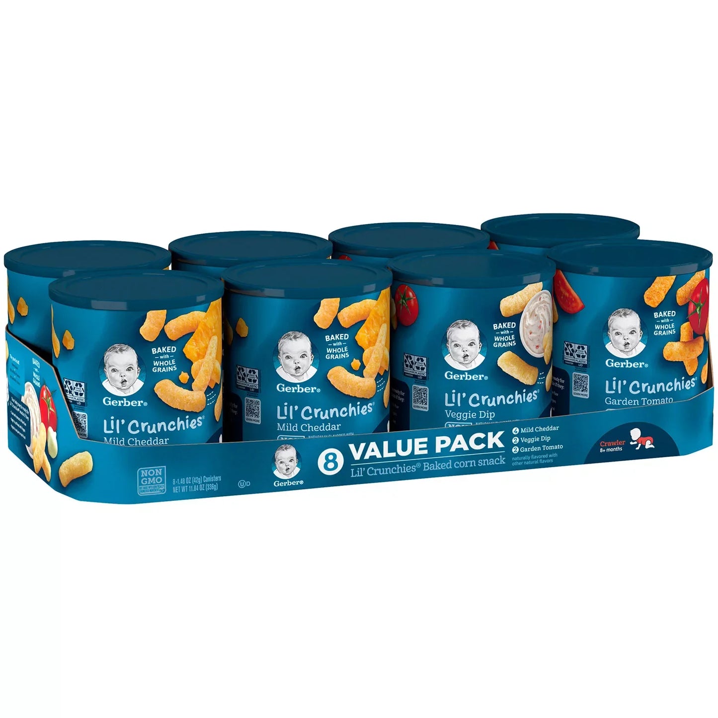 Gerber Lil' Crunchies Baked Corn Snack Variety Pack (1.48 oz., 8 ct.)