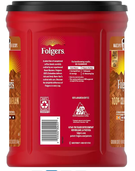 Folgers 100% Medium Roast Ground Colombian Coffee (40.3 oz.)