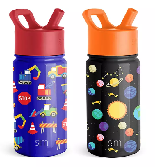 Simple Modern Kids 14-oz. Stainless Steel Summit with Straw Lid, 2 Pack (Assorted Colors)