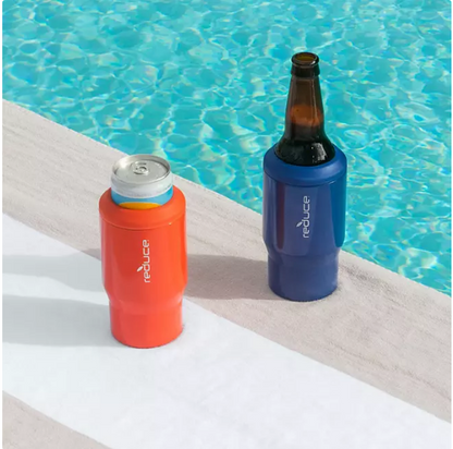 Reduce 4-in-1 Stainless Steel Bottle And Can Cooler, Assorted Colors (2 pk.)