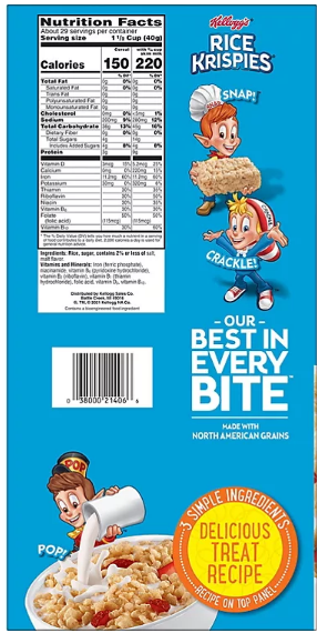 Kellogg's Rice Krispies Breakfast Cereal (42 oz., 2 pk.)