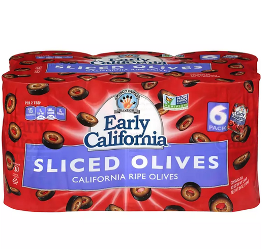 Early California Sliced Olives (6.5 oz., 6 pk.)