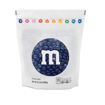 M&M’S Milk Chocolate Dark Blue Bulk Candy in Resealable Pack (3.5 lbs.)