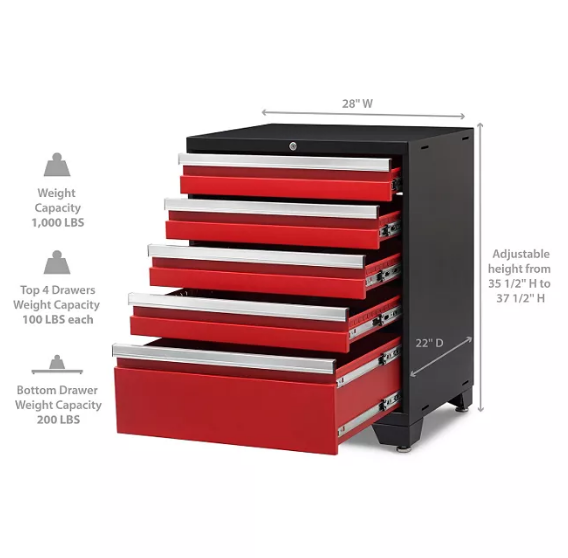 NewAge Products Pro 3.0 5-Drawer Tool Cabinet