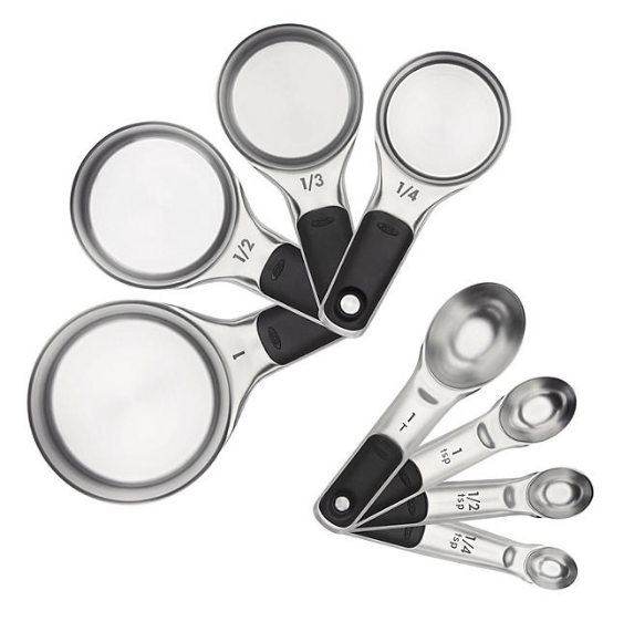 OXO 8-Piece Stainless Steel Measuring Cups and Spoons Set