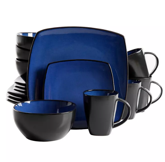 Gibson Home Soho Lounge 16-Piece Reactive Glaze Dinnerware Set (Assorted Colors)