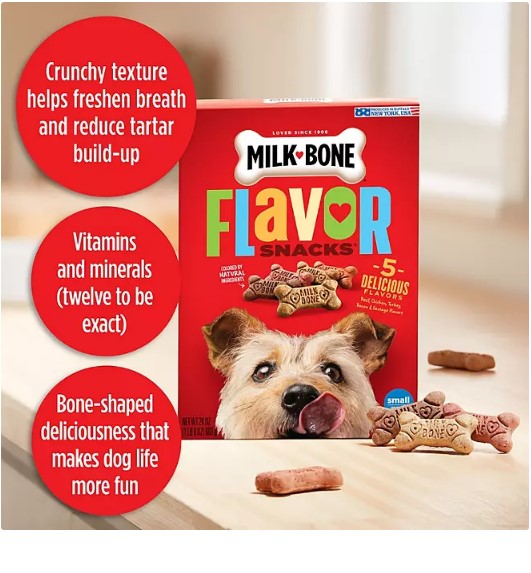 Milk-Bone Flavor Snacks Small Crunchy Dog Biscuits (128 oz.)