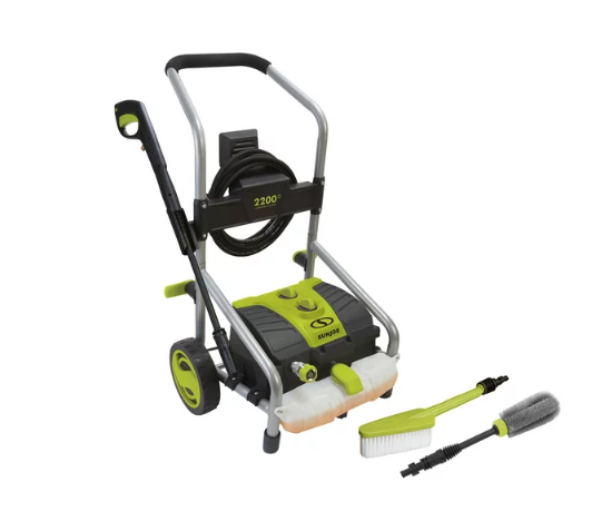 Sun Joe Electric Pressure Washer with 2-Piece Brush Kit, 14.5-Amp, Pressure Select Technology