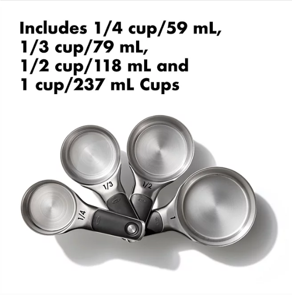 OXO 8-Piece Stainless Steel Measuring Cups and Spoons Set