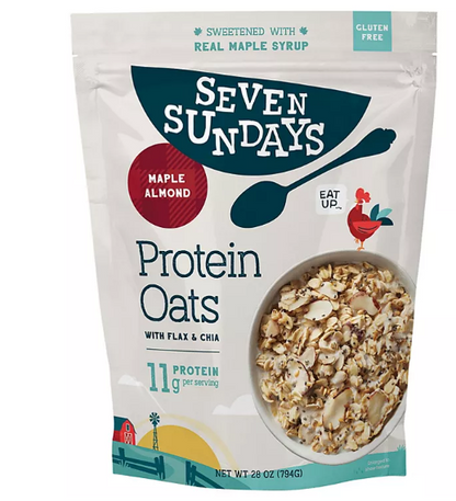 Seven Sundays Protein Oats, Maple Almond (28 oz.)