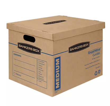 Bankers Box SmoothMove Classic 14 Box Kit (8 Medium/6 Large)