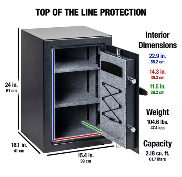 SentrySafe T6-331 Safe Box with Digital Lock, 2.20 Cu. ft.