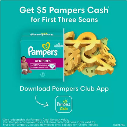 Pampers Cruisers Stay-Put Fit Diapers (Sizes:3-7)