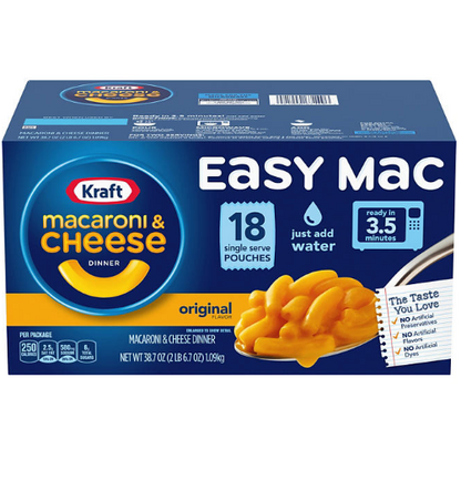 Kraft Easy Mac Original Flavor Single-Serve Pouches (36 pk.)