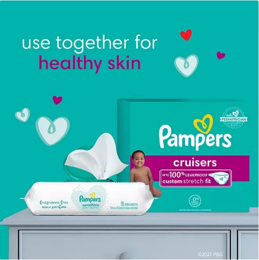 Pampers Cruisers Stay-Put Fit Diapers (Sizes:3-7)