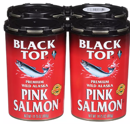 Black Top Premium Wild Alaska Pink Salmon (14.75 oz., 4 pk.)