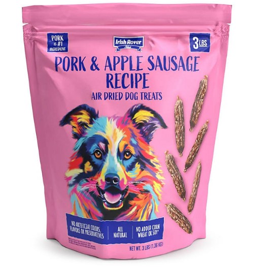 Irish Rover Pork and Apple Sausage Air Dried Dog Treats (48 oz.)