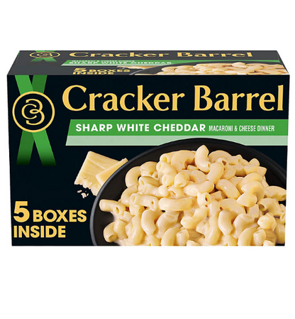 Cracker Barrel Sharp White Cheddar Macaroni & Cheese Dinner (14 oz., 5 pk.)