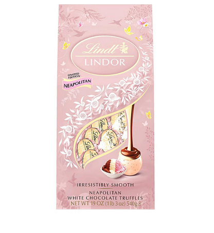 Lindt Lindor Neapolitan White Chocolate Truffles (19 oz.)