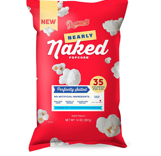 Popcornopolis Nearly Naked Perfectly Salted Popcorn (14 oz.)