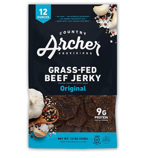 Country Archer Grass-Fed Beef Jerky, Original (12 oz.)