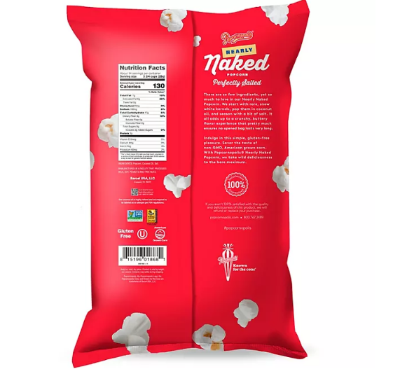 Popcornopolis Nearly Naked Perfectly Salted Popcorn (14 oz.)