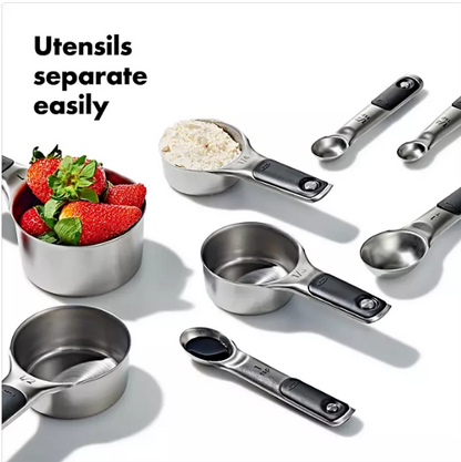 OXO 8-Piece Stainless Steel Measuring Cups and Spoons Set