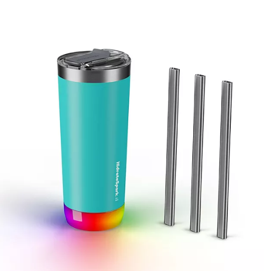 HidrateSpark Pro 20-oz. Stainless Steel Smart Tumbler w/ 3 Straws (Assorted Colors)