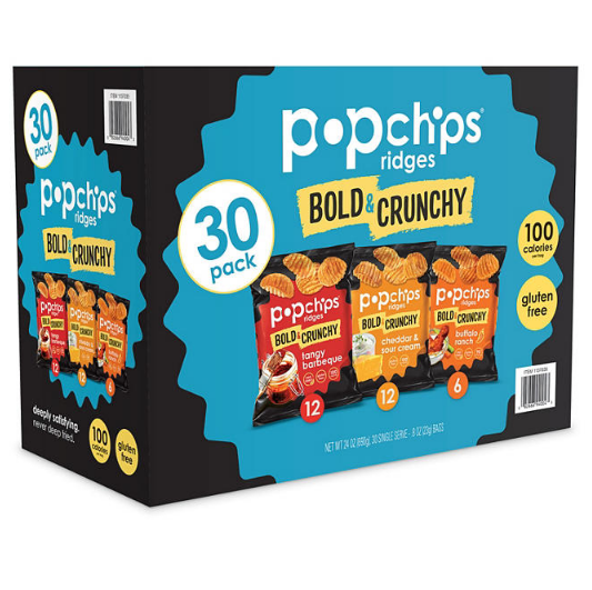 Popchips Bold & Crunchy Ridges Variety Box (30 ct.)