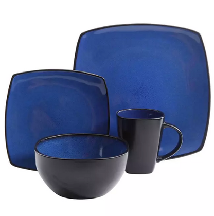 Gibson Home Soho Lounge 16-Piece Reactive Glaze Dinnerware Set (Assorted Colors)