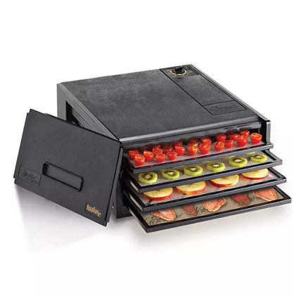 Excalibur Food Dehydrator 2400 4 Trays, Adjustable Thermostat, Accurate Temperature Control, Black