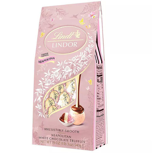 Lindt Lindor Neapolitan White Chocolate Truffles (19 oz.)