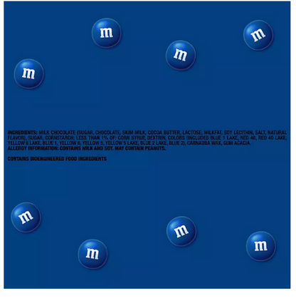 M&M’S Milk Chocolate Dark Blue Bulk Candy in Resealable Pack (3.5 lbs.)