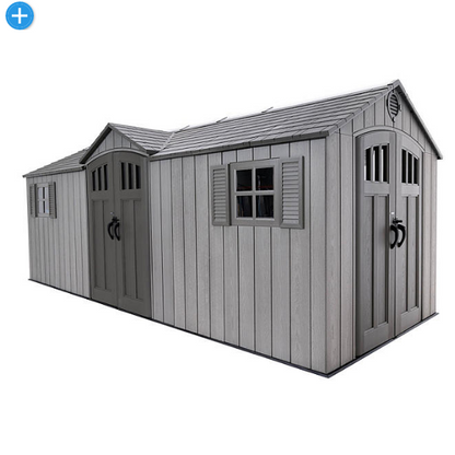 Lifetime 20' x 8' Outdoor Storage Shed (Dual Entry)