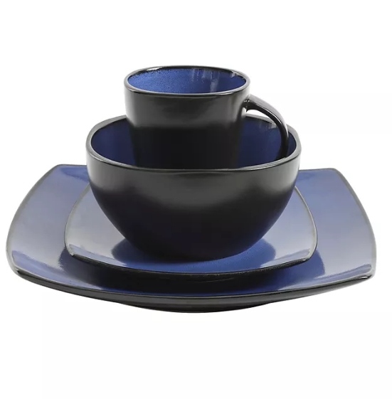 Gibson Home Soho Lounge 16-Piece Reactive Glaze Dinnerware Set (Assorted Colors)